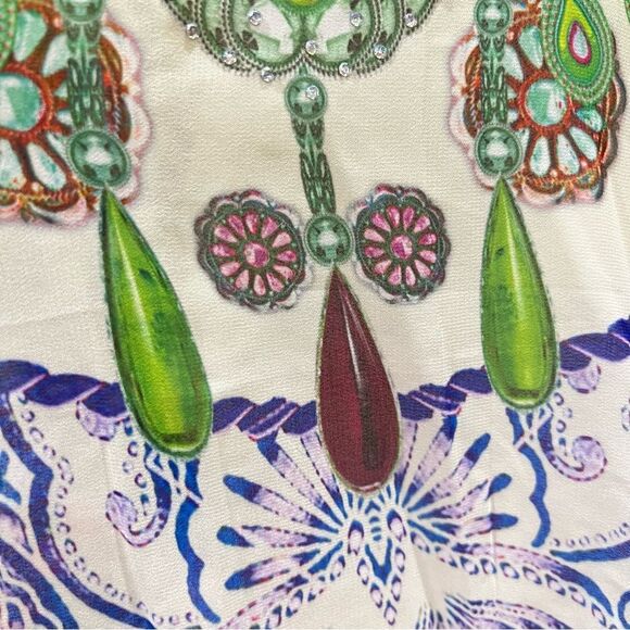 Original Green Embellished Short Round Kaftan OS - Picture 9 of 16